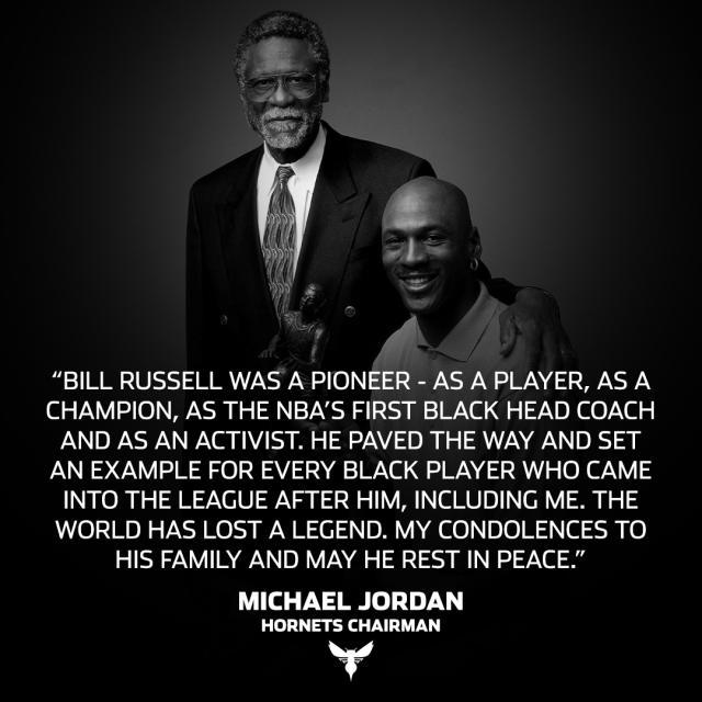 开云官方网站入口地址-众星缅怀拉塞尔 乔丹：他为所有人铺平道路，包括我